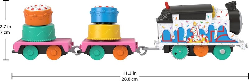 THOMAS & FRIENDS قطار لعبة كهربائي، محرك توماس كعكة متمايلة مع عربات شحن وقطع للعب التخيلي للأطفال في مرحلة ما قبل المدرسة من عمر 3 سنوات فما فوق - Image 3